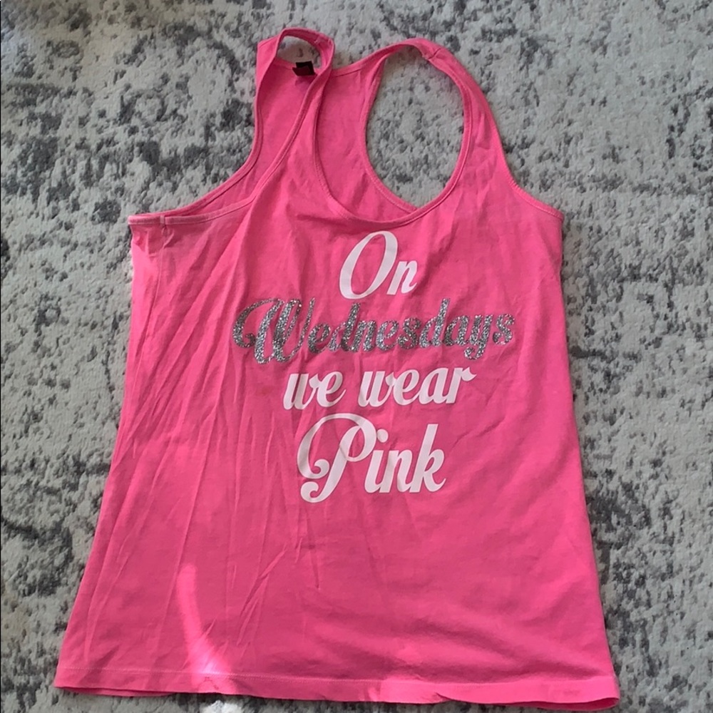 “On Wednesday’s We Wear Pink” Racerback Tank